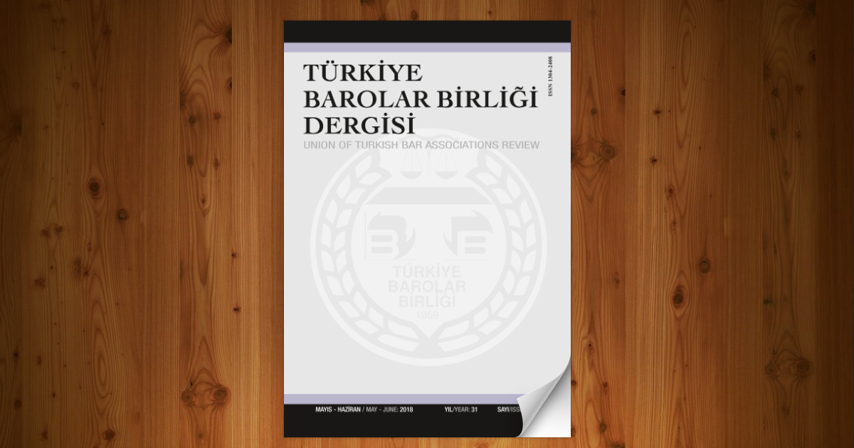 turkiye barolar birligi dergisi
